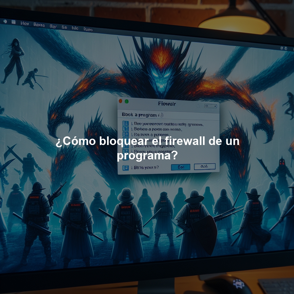 ¿Cómo bloquear el firewall de un programa?