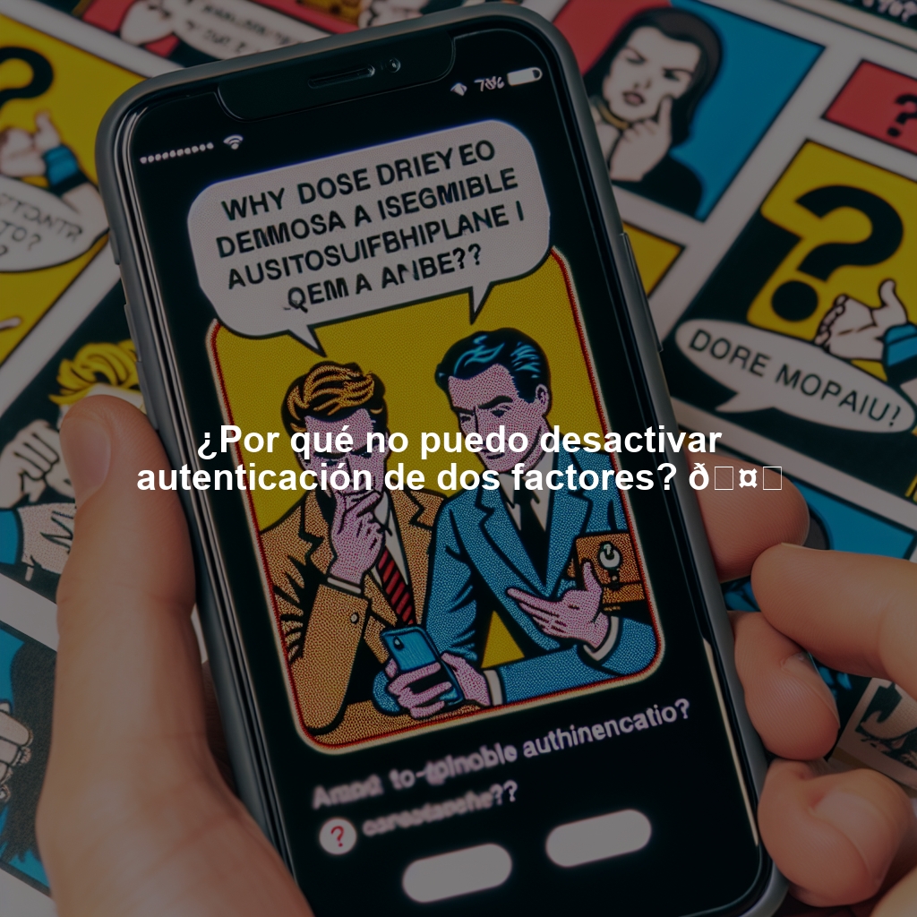 ¿Por qué no puedo desactivar autenticación de dos factores? 🤔