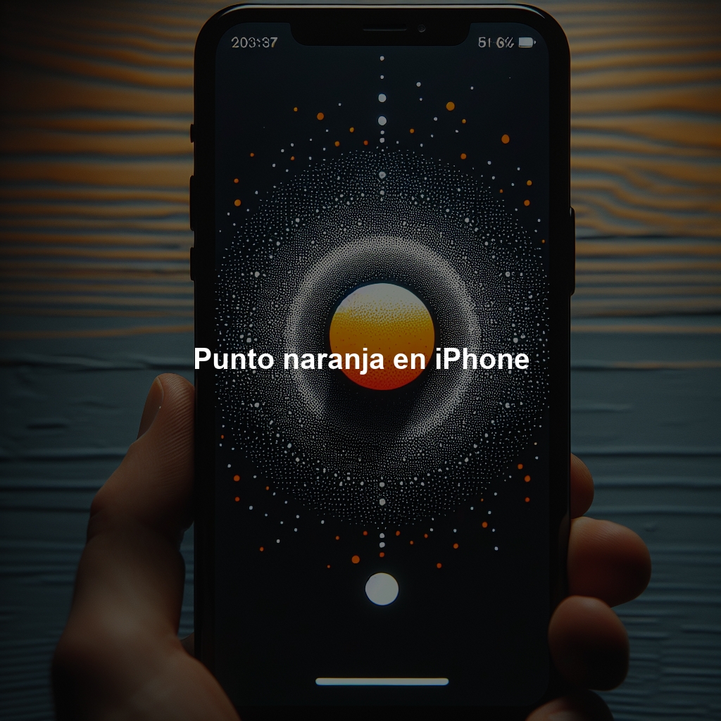 Punto naranja en iPhone
