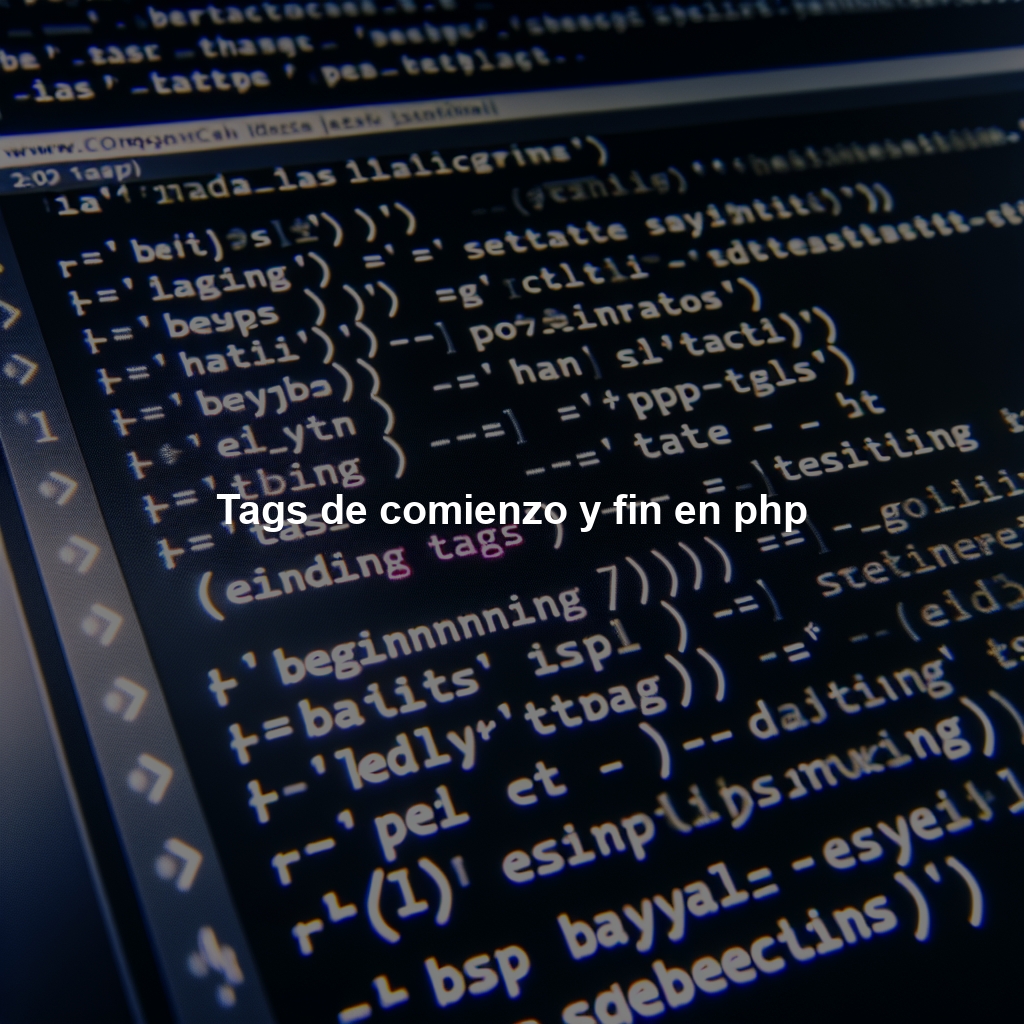 Tags de comienzo y fin en php