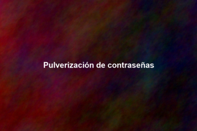 Pulverización de contraseñas